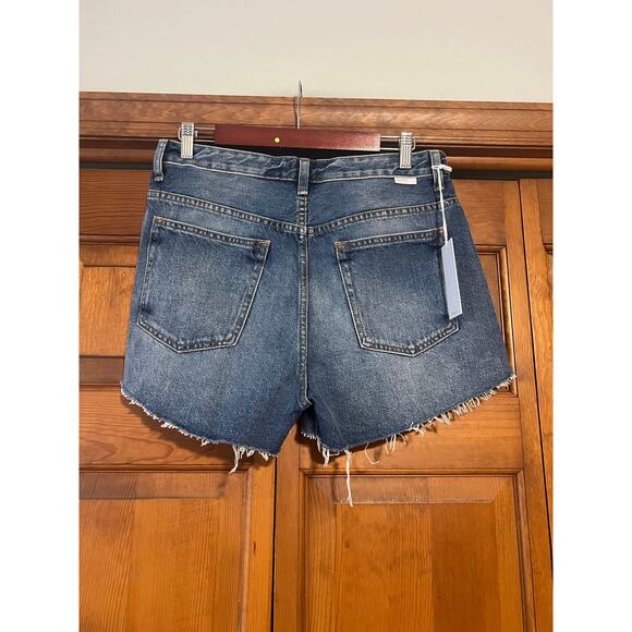 NWT Boyish by Her Women's Cody Button Fly Denim Jean Shorts in The Birds Blue 31 - Picture 10 of 10